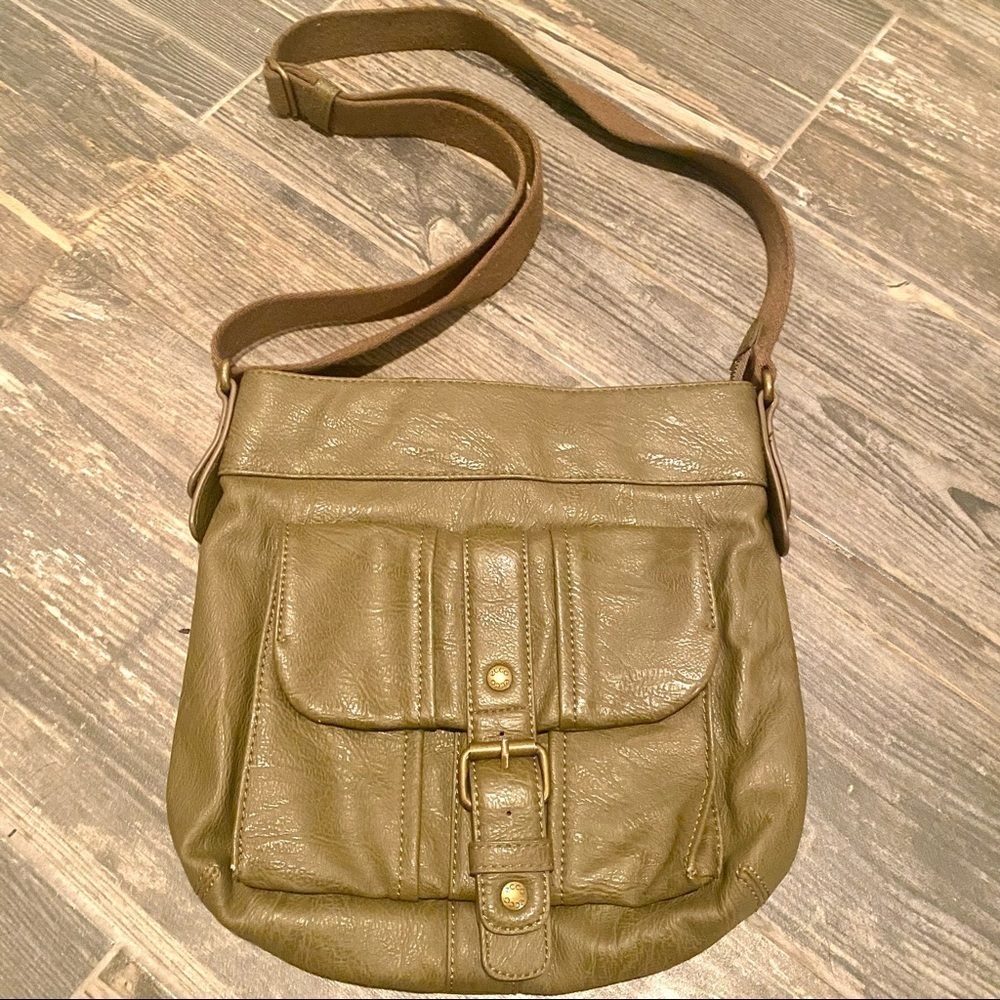 Ecco Moscow genuine leather hobo bag green